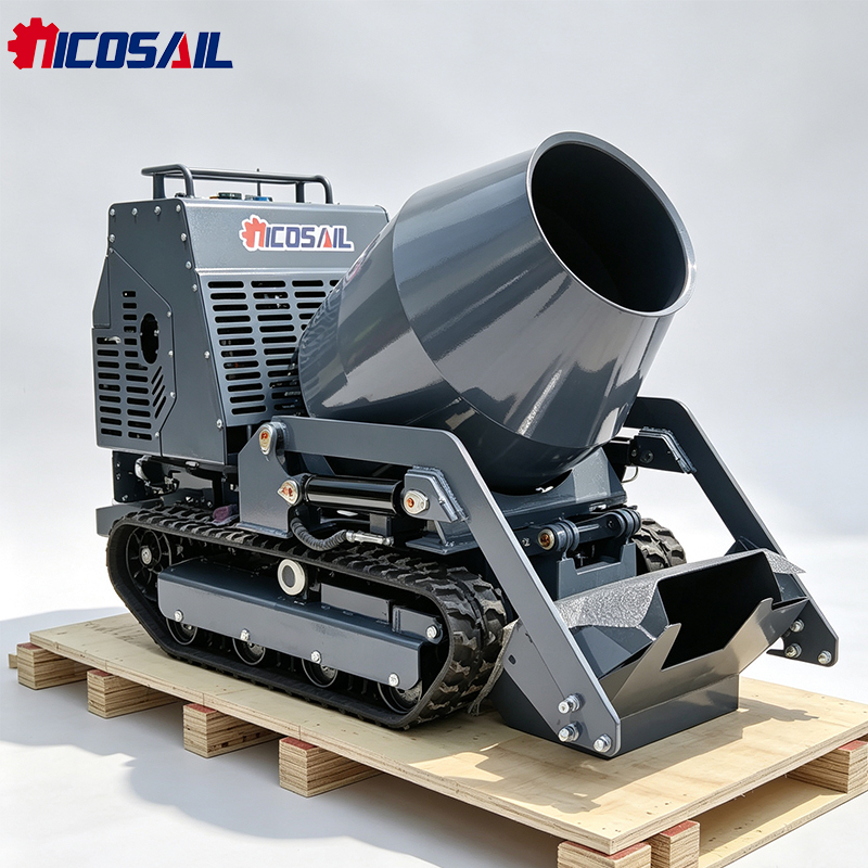 Mini Tracked Mixer Dumper Craw - Concrete Mixer Machine review and price