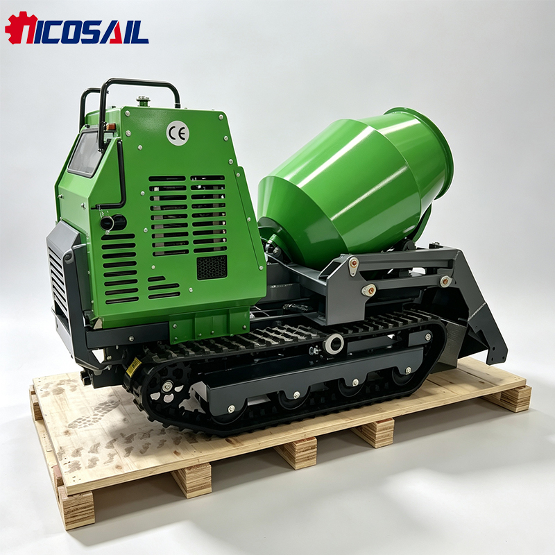 Mini Tracked Mixer Dumper Craw - Concrete Mixer Machine review and price
