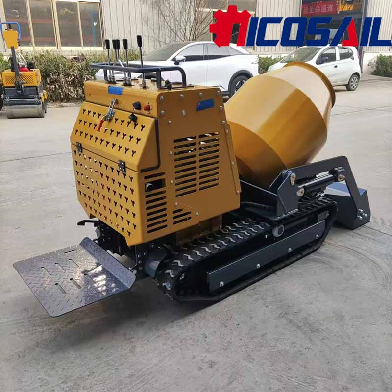 Mini Tracked Mixer Dumper Craw - Concrete Mixer Machine review and price