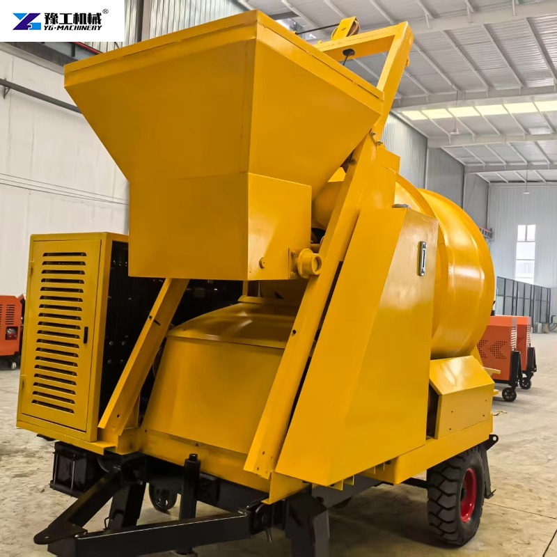 Trailer-mounted Concrete Mixer - Concrete Mixer Machine review and price