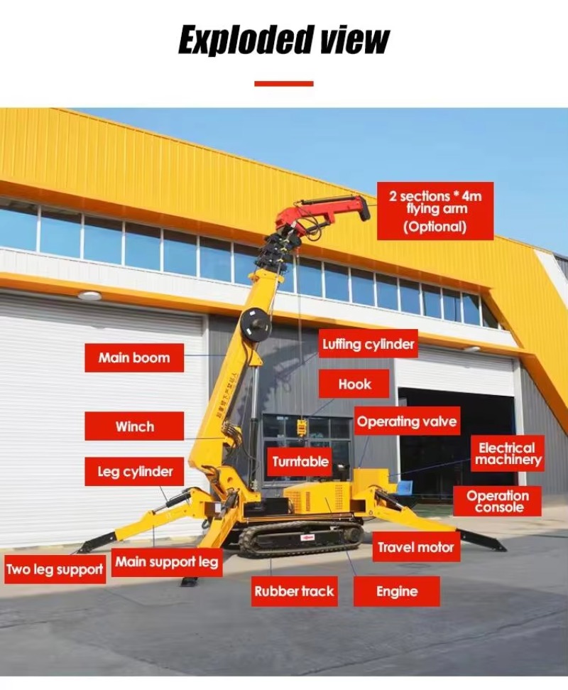 8T Hydraulic Spider Crane Heav - Heavy Equipment Handling review and price